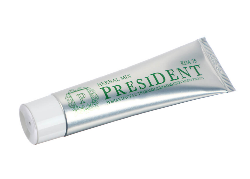 фото упаковки PresiDent Herbal mix Зубная паста 75 RDA