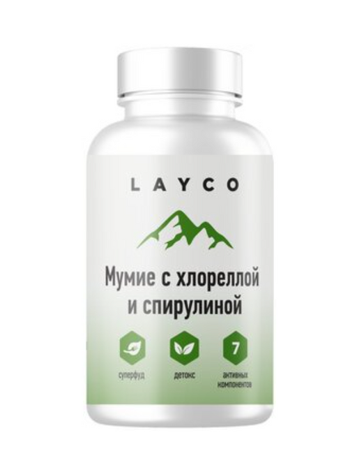 Layco Мумие с хлореллой и спирулиной, капсулы, 30 шт.